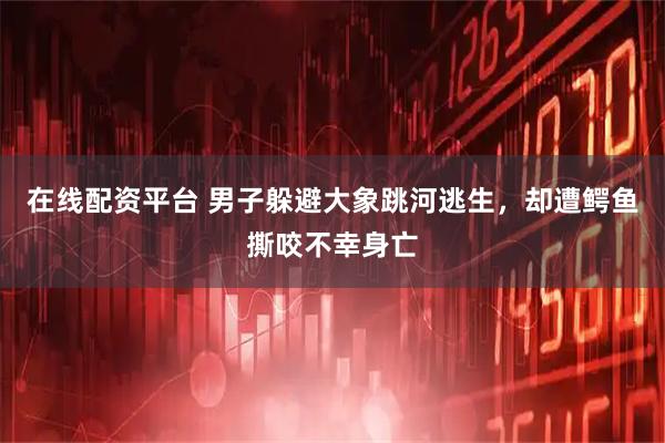 在线配资平台 男子躲避大象跳河逃生，却遭鳄鱼撕咬不幸身亡